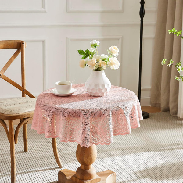 Ophelia & Co. Denese Round Floral Wedding Lace Tablecloth Wayfair